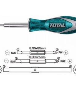 Set destornillador 6 ptas en 1 THT2506076 Total