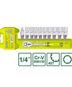 Set Llave Crique y Bocalla1/4" 12u  DYLLU DTST4212