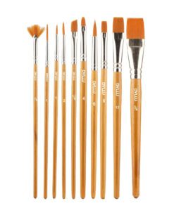 Kit de 10 Pinceles artísticos DYLLU DTXA1K10