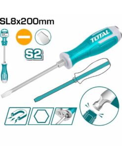 Destornillador plano golpe 8mmx200 THGS82006 Total