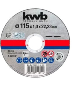 Disco Abrasivo de corte 125mmx1mm KWB