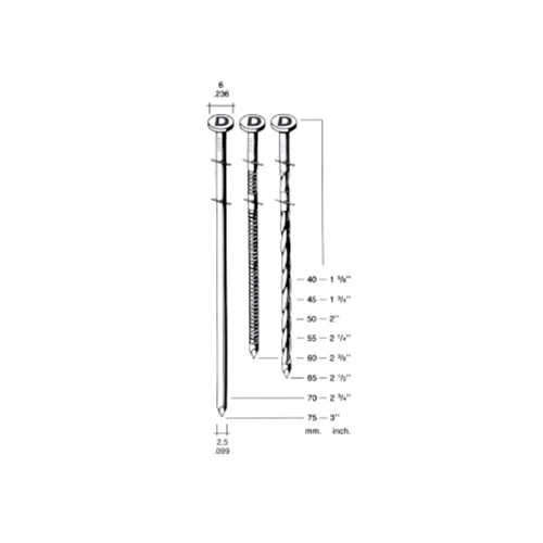 Clavo 26-75 espiralad caj x5400 DK2267536E Dorking