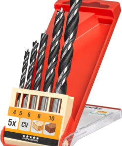 Set 5 mechas para madera doble espiral KWB