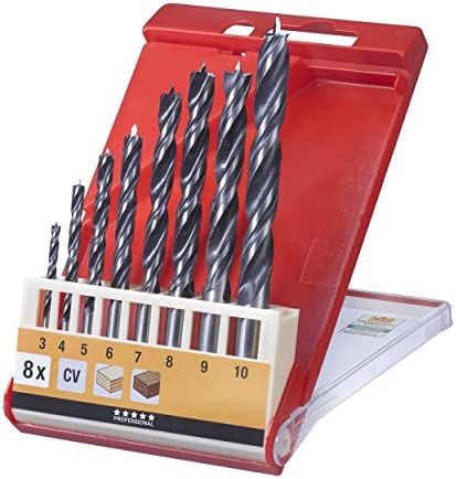 Set 8 mechas para madera doble espiral KWB
