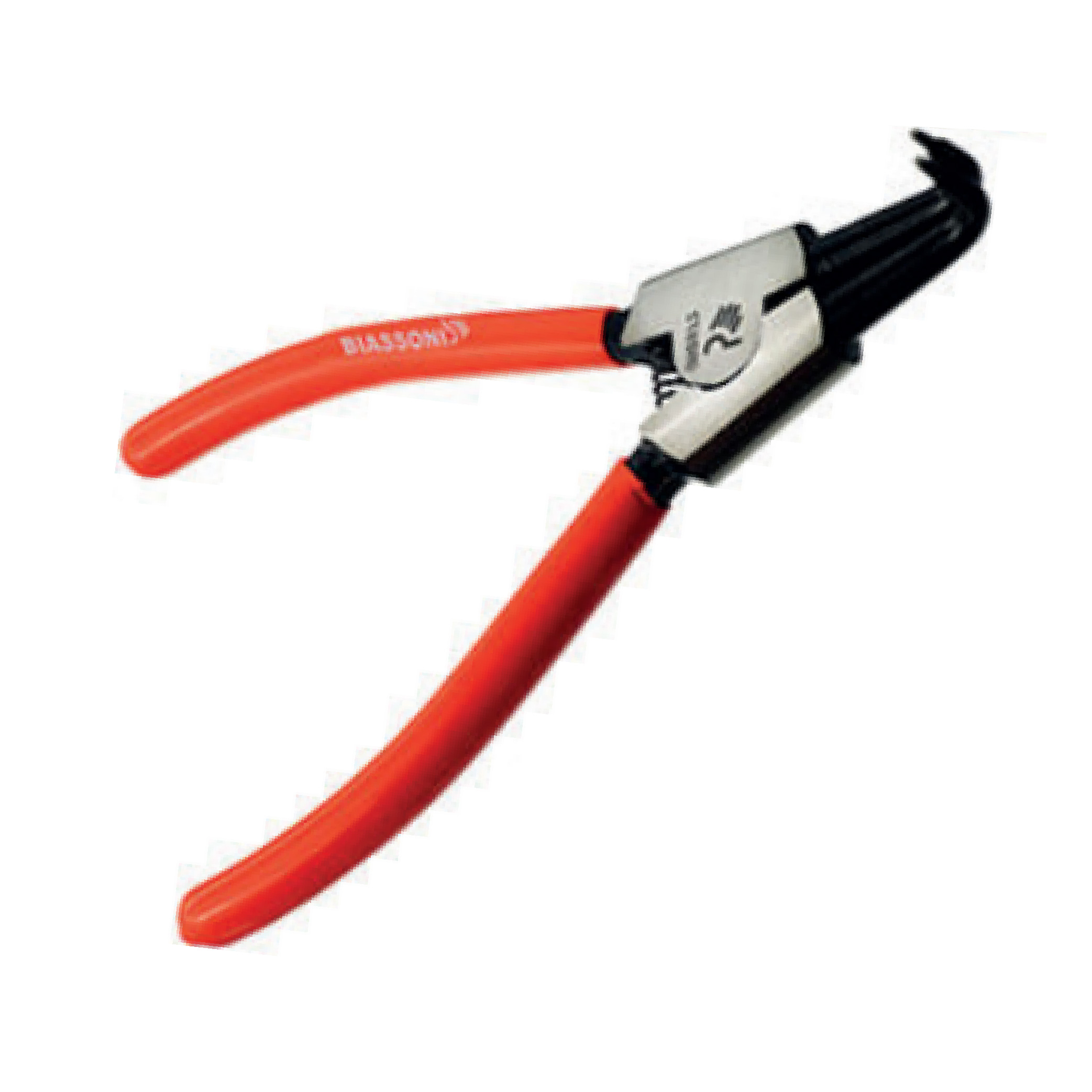 Pinza aros seeger exteriores 180mm curva Biassoni