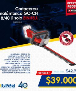 Corta cerco inalambrico GC-CH 18/40 Li solo