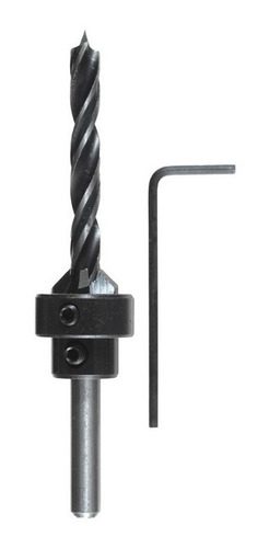 Broca espiral, avellanador y tope profundidad 6mm