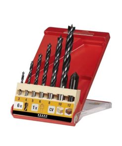 Set de 7 piezas mechas doble espiral para madera