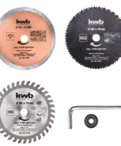 3 Discos para mini sierra cicular de 89 x 10mm KWB