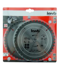 Disco Sierra Circular 184 mm 40 Dientes x 2 KWB