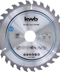 Disco de corte 190 x 30, 2,4 x 1,4 30 dientes KWB