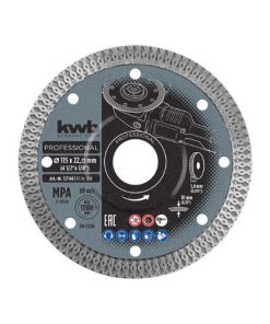 Disco de corte de diamante 115x1.2mm KWB