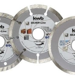 Juego de 3 Discos de corte de diamante KWB